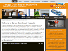 Tablet Screenshot of garagedoorrepairhapeville.com